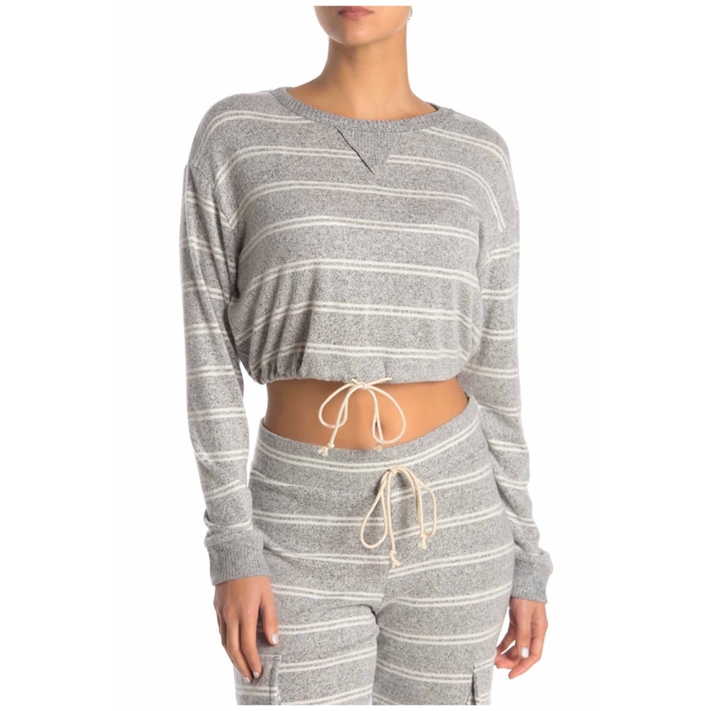 NWT Blue Moon Pink Star Striped Long Sleeve Tee!